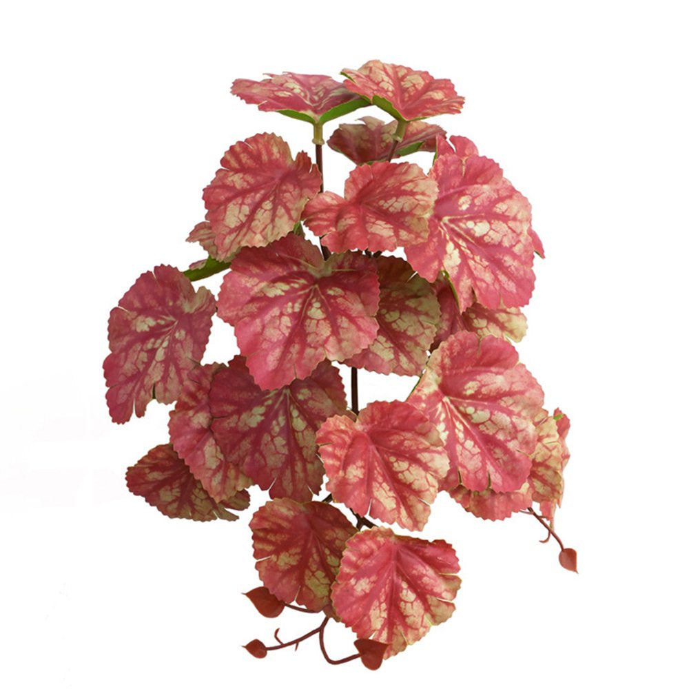 GENEMA Reptile Leave Tropical Plants Amphibian Habitat Accessories Tank Terrarium Decor Simulation Lifelike 3D Printed Leaves Animals & Pet Supplies > Pet Supplies > Small Animal Supplies > Small Animal Habitat Accessories Genema Crimson Alumroot  