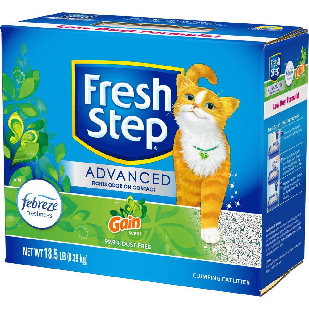 Fresh Step Advanced Clumping Cat Litter, Gain Scent, 99.9% Dust-Free, 2 Pack of 18.5 Lb Boxes Animals & Pet Supplies > Pet Supplies > Cat Supplies > Cat Litter The Clorox Company   