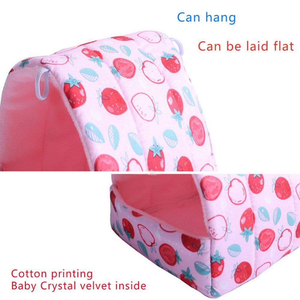 FANTADOOL Hamster House Guinea Pig Nest Small Animal Sleeping Bed Winter Warm Soft Cotton Mat for Rodent Rat Small Pet Accessories