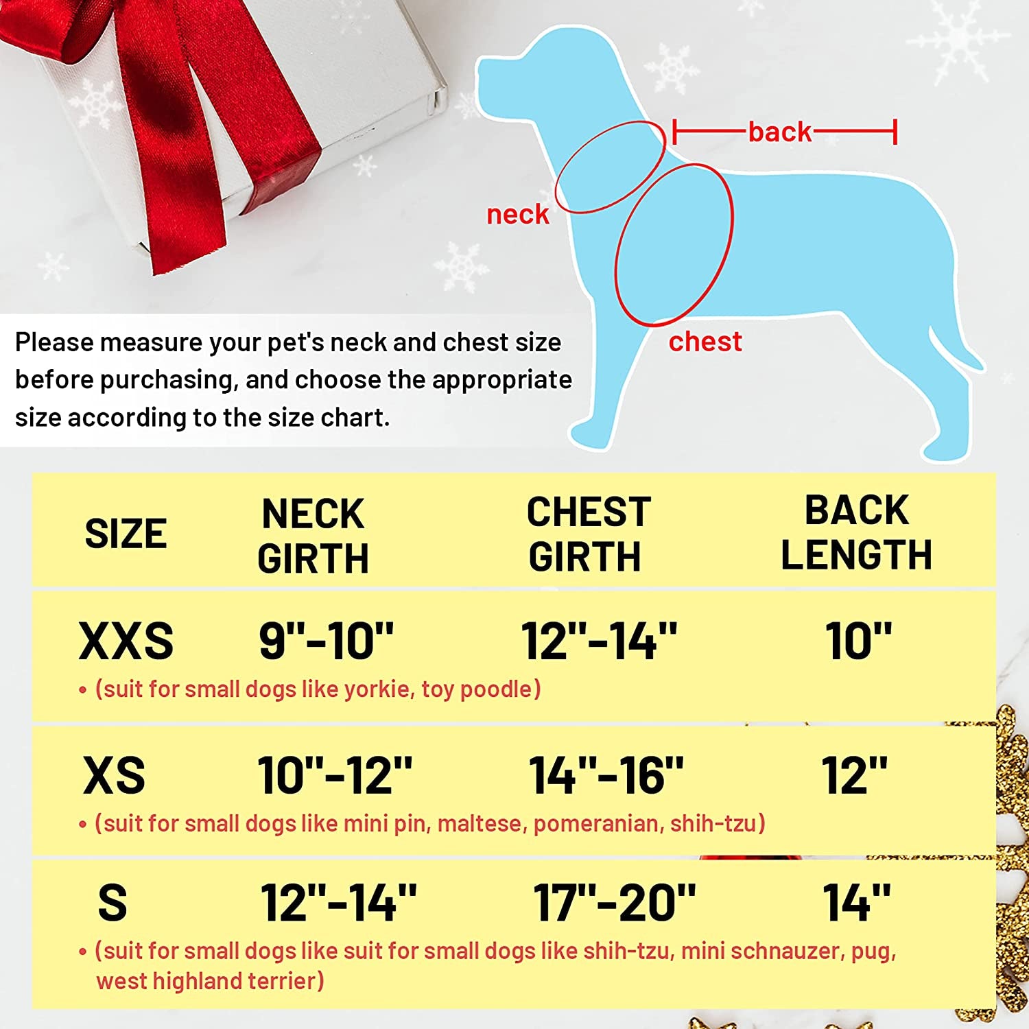 JVVGPET Christmas Dog Sweater Dress for Small Dog - Warm Winter Turtleneck Pullover Knitwear Dog Clothes with Leash Hole - Snowflake Pattern Cute Holiday Party Daily Wear Dog Puppy Sweater(Xxs) Animals & Pet Supplies > Pet Supplies > Dog Supplies > Dog Apparel JVVGPET   