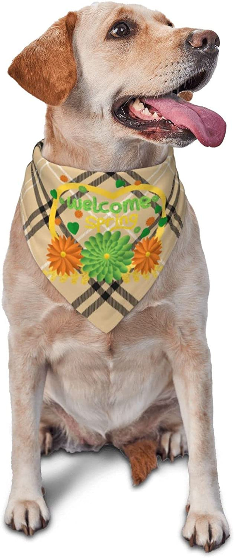 Welcome Spring Beautyful Moment Pet Dog and Cat Decorative Triangle Scarf,Dog Bandana,Breathable and Stain Resistant. Animals & Pet Supplies > Pet Supplies > Dog Supplies > Dog Apparel ZALTAS   