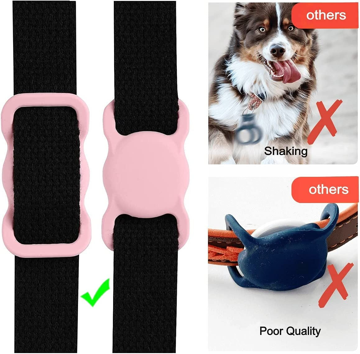 Funmax 4Pack Silicone Case for Airtag Keychain Dog Collar Holder for Pets Airtag Accessories Electronics > GPS Accessories > GPS Cases FunMax   