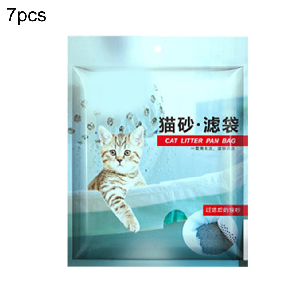 Meidiya 7Pcs/Pack Cat Litter Liners Large,Cats Sand Filter Bag Jumbo Drawstring Extra Durable Pet Cat Pan Liners Extra-Thick Kitty Litter Box Bag Animals & Pet Supplies > Pet Supplies > Cat Supplies > Cat Litter Box Liners Meidiya   