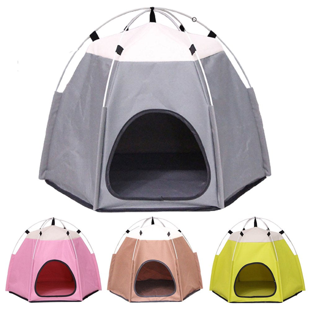 Taluosi Outdoor Indoor Portable Foldable Washable Cute Pet Tent House for Small Cat Dog Animals & Pet Supplies > Pet Supplies > Dog Supplies > Dog Houses Taluosi Light Coffee  