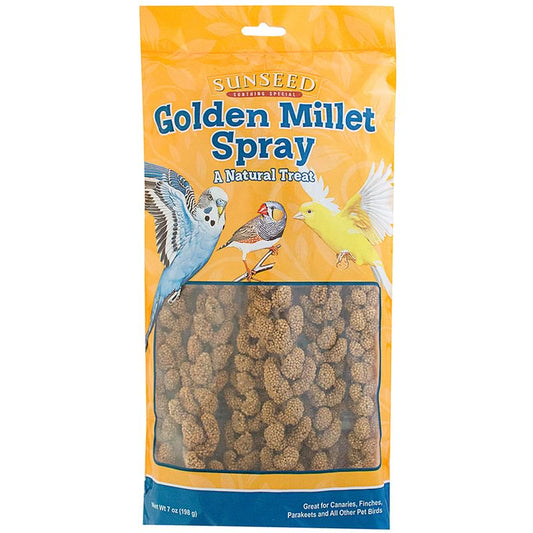 Sunseed® Golden Millet Spray Natural Birds Treats 7 Oz Animals & Pet Supplies > Pet Supplies > Bird Supplies > Bird Treats Sunseed®   