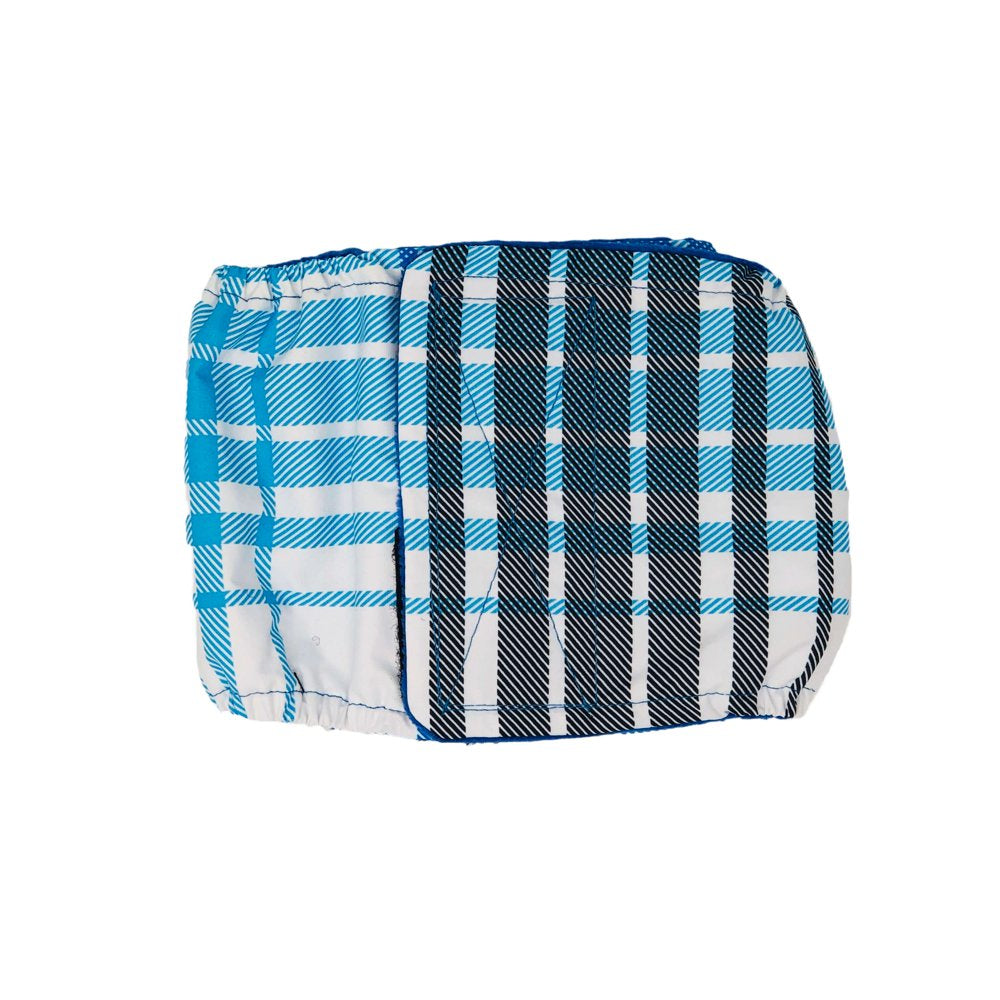 Barkertime Blue Plaid Premium Waterproof Washable Dog Belly Band Male Wrap - Made in USA Animals & Pet Supplies > Pet Supplies > Dog Supplies > Dog Diaper Pads & Liners Barkertime S  