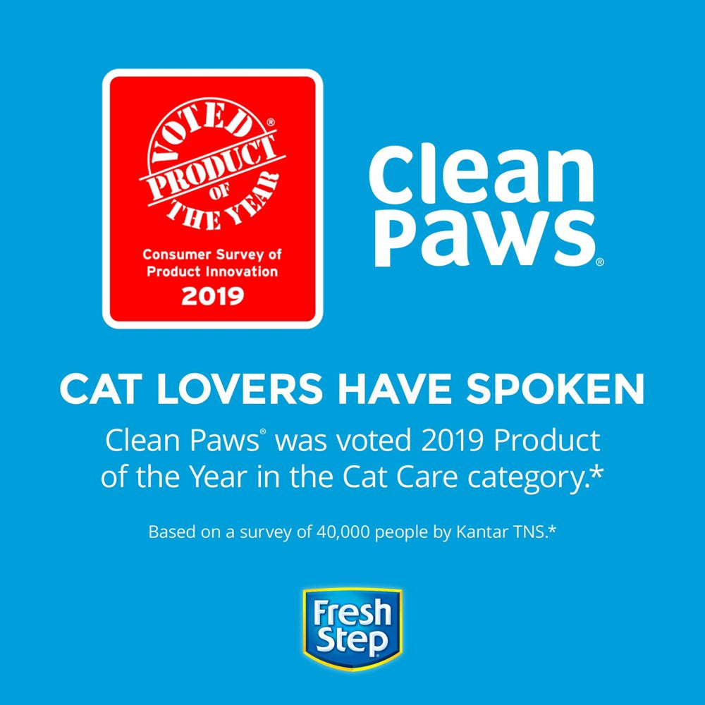 Fresh Step Clean Paws Multi-Cat Scented Litter with the Power of Febreze, Clumping Cat Litter, 18 Lbs Animals & Pet Supplies > Pet Supplies > Cat Supplies > Cat Litter The Clorox Company   