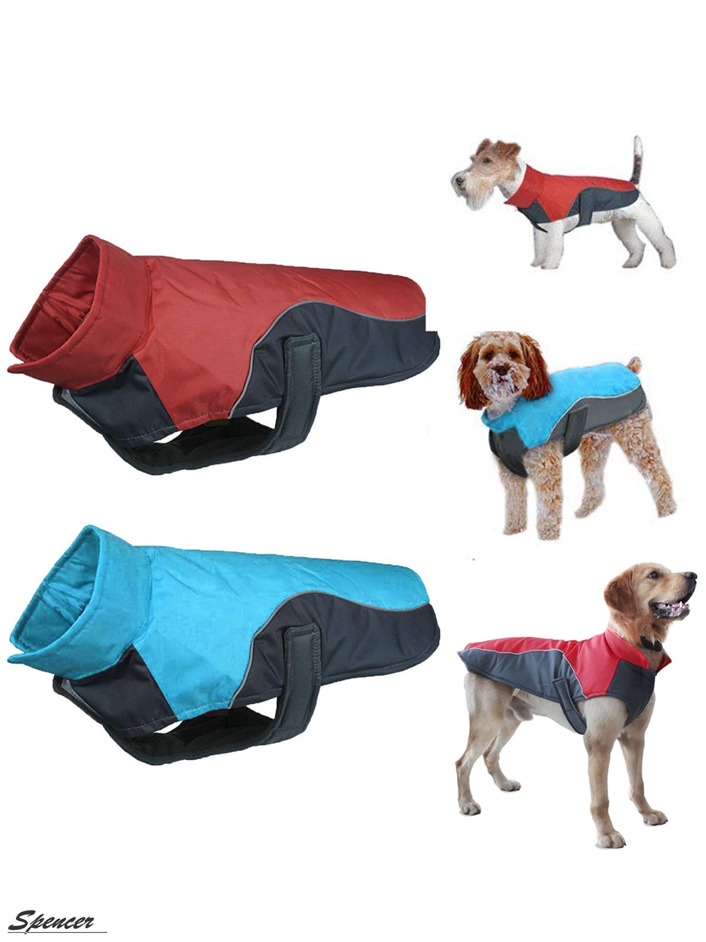 Spencer Winter Dog Coat Vest Windproof Reflective Warm Dog Jackets Pet Apparel for Small Medium Large Dogs Outdoor Walking "M-5XL"