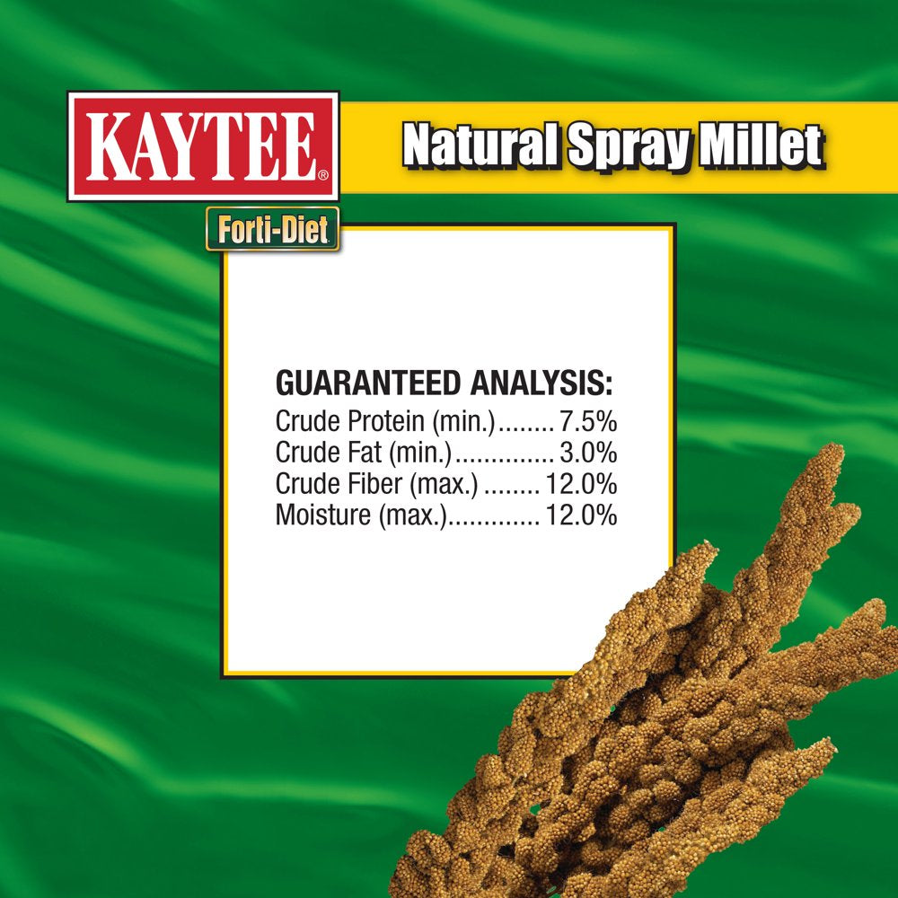 Kaytee Forti-Diet Spray Millet, 7 Oz, Treat for Pet Birds Animals & Pet Supplies > Pet Supplies > Bird Supplies > Bird Treats Central Garden and Pet   