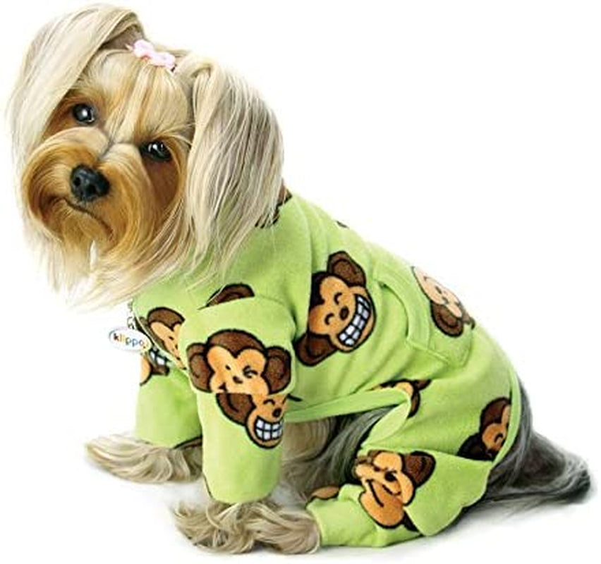 Klippo Silly Monkey Fleece Turtleneck Pajamas/Bodysuit/Loungewear/Coverall - Lavender - Medium Animals & Pet Supplies > Pet Supplies > Dog Supplies > Dog Apparel Klippo Pet LIME Small 