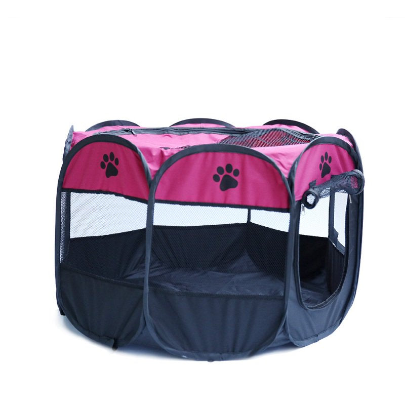 Kernelly Portable Folding Pet Tent Dog House Octagonal Cage for Cat Tent Playpen Puppy Kennel Easy Operation Fence Outdoor Big Dogs House Animals & Pet Supplies > Pet Supplies > Dog Supplies > Dog Houses Kernelly   