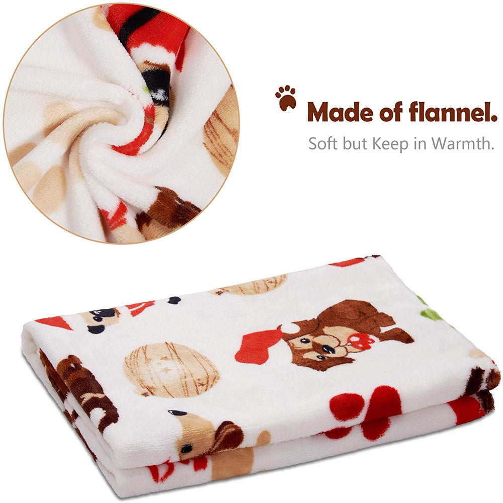 LUXMO Puppy Blanket for Pet Cushion Small Dog Cat Bed Soft Warm Sleep Mat, Pet Dog Cat Puppy Kitten Soft Blanket Doggy Warm Bed Mat Paw Print Animals & Pet Supplies > Pet Supplies > Cat Supplies > Cat Beds LUXMO PREMIUM   