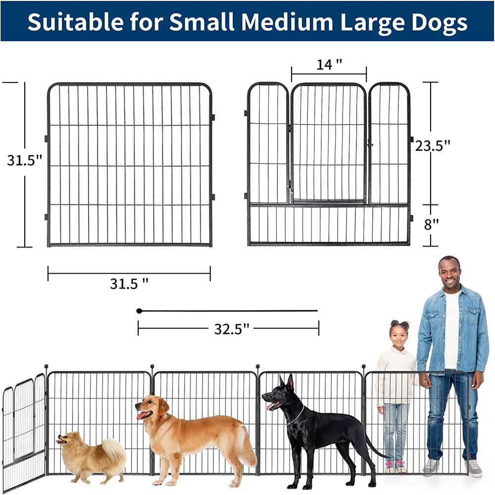 Saim Dog Playpen Outdoor 8/16 Panels Heavy Duty Dog Pen 32/40 Inch Height Puppy Playpen Animals & Pet Supplies > Pet Supplies > Dog Supplies > Dog Kennels & Runs Saim   