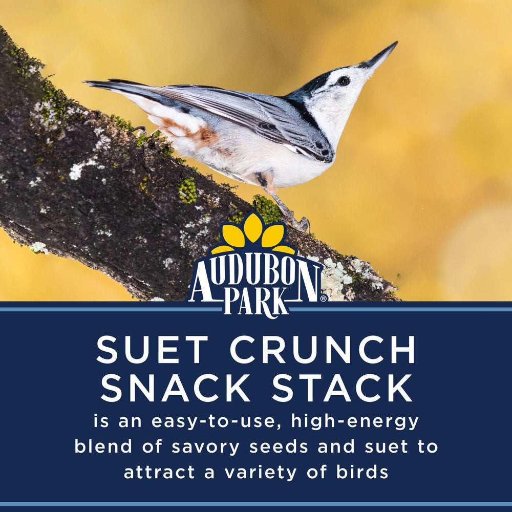 Audubon Park Suet Crunch Snack Stack Wild Bird Food, New, 9.25 Oz. Animals & Pet Supplies > Pet Supplies > Bird Supplies > Bird Food Global Harvest Foods Ltd.   