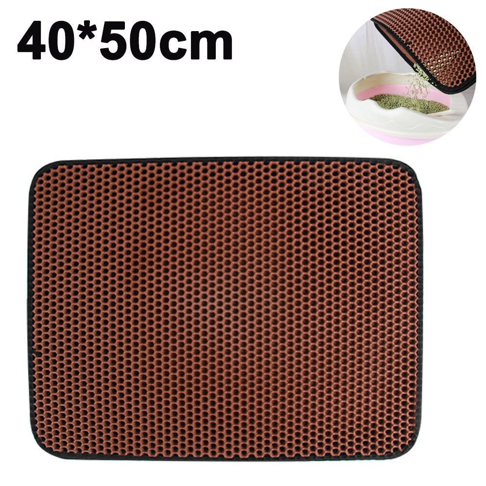 Cat Litter Trapper Litter Mat, Cat Mat, Litter Box Mat Water Proof Layer and Puppy Pad Option. Animals & Pet Supplies > Pet Supplies > Cat Supplies > Cat Litter Box Mats Miruku 40*50cm Brown 