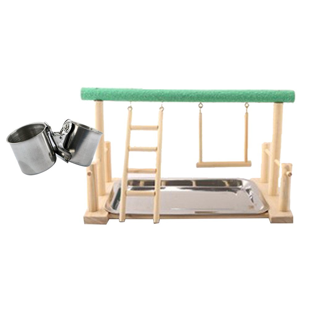 Bird Play Stands Parrot Perch Playstand Portable Playground Cage for Conures Frosted 7.5Cm Cups Animals & Pet Supplies > Pet Supplies > Bird Supplies > Bird Gyms & Playstands yotijar   