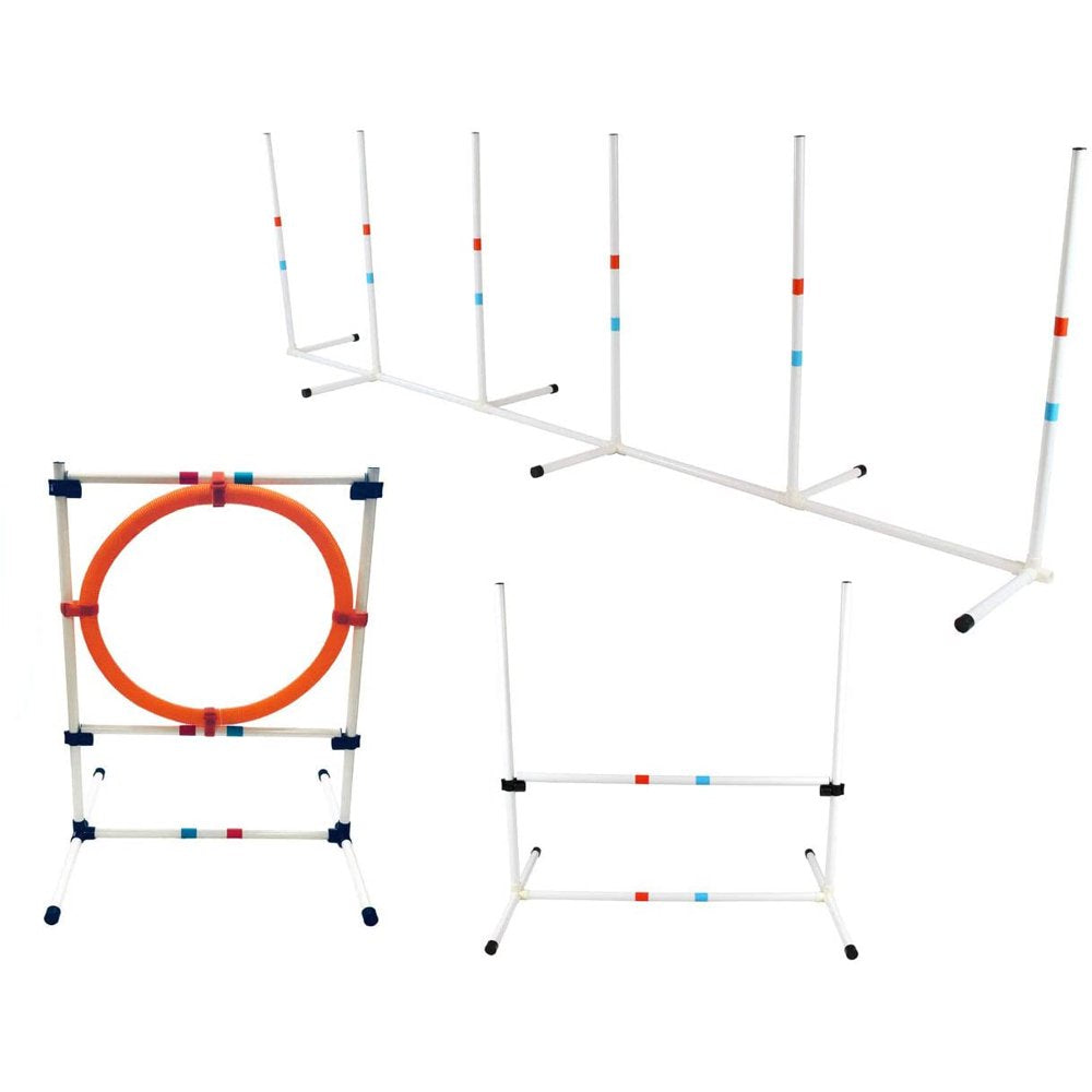 Midlee Dog Agility Beginner Set- Hoop Jump, Weave Poles, and Bar Jump Animals & Pet Supplies > Pet Supplies > Dog Supplies > Dog Treadmills Midlee   