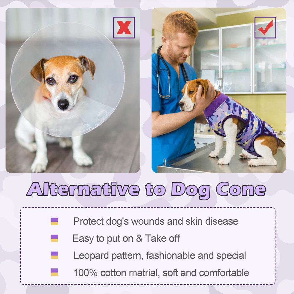 ROZKITCH Dog Onesie Surgical Recovery Suit, Camouflage Breathable Abdominal Wounds Bandages Cone E-Collar Alternative, Anti-Licking Pet Surgery Recovery Suit Animals & Pet Supplies > Pet Supplies > Dog Supplies > Dog Apparel ROZKITCH   