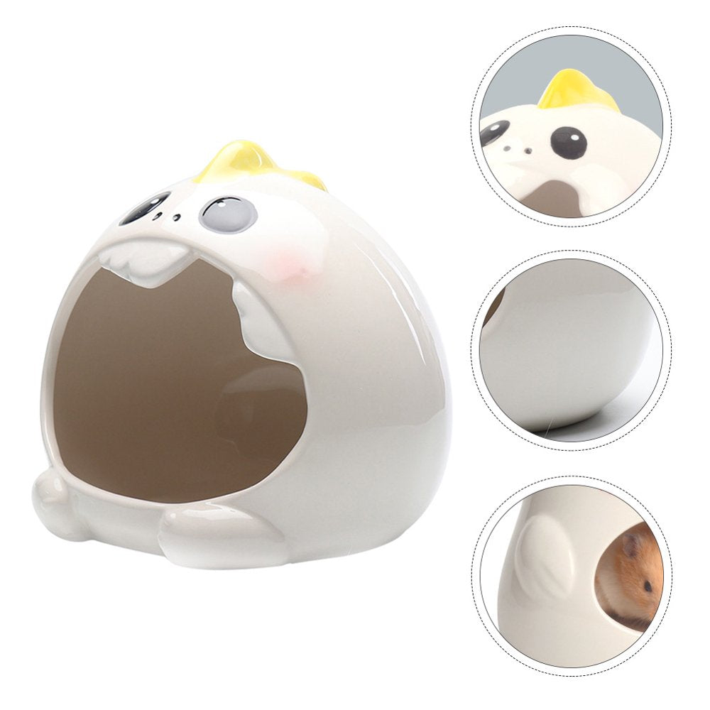 Bestonzon House Ceramic Hamster Small Hideout Animal Chinchilla Mini Animals Nesting Huts Habitat Cage Sleepingpet Animals & Pet Supplies > Pet Supplies > Small Animal Supplies > Small Animal Habitats & Cages Bestonzon   