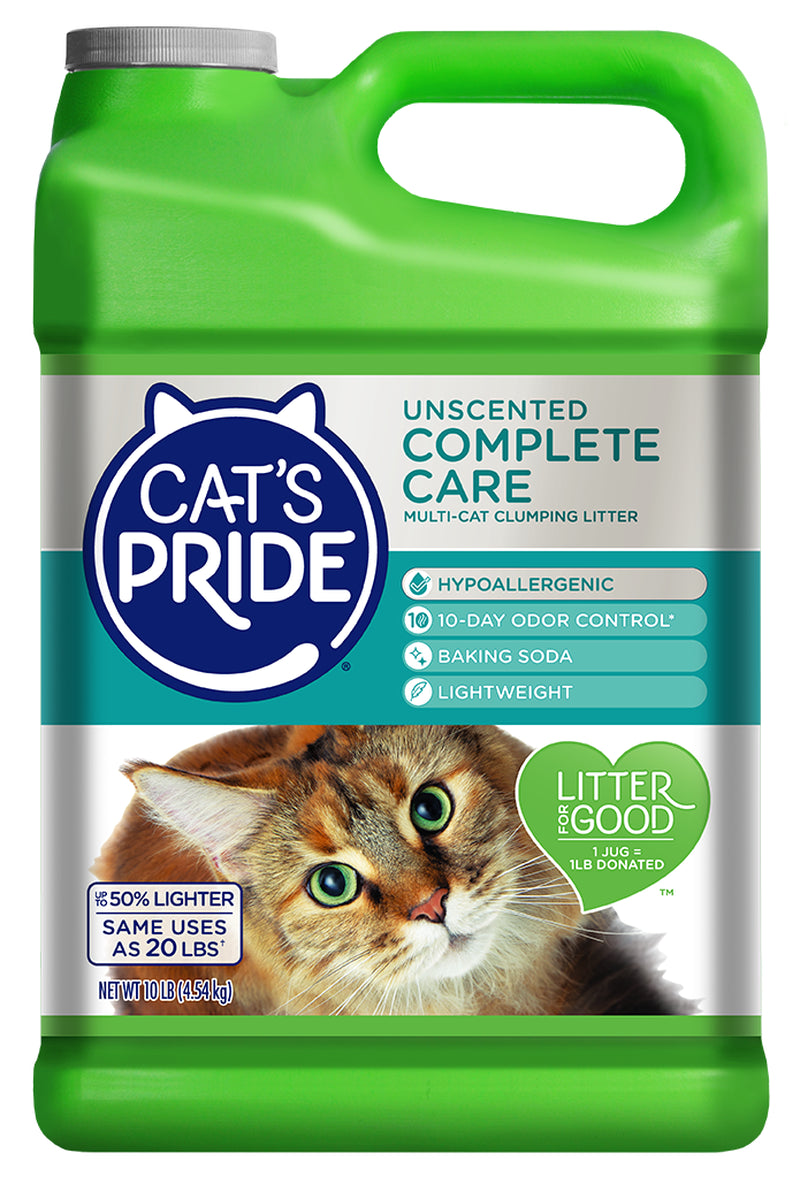 Cat'S Pride Complete Care Unscented Multi-Cat Clumping Clay Cat Litter, 10 Lb Jug Animals & Pet Supplies > Pet Supplies > Cat Supplies > Cat Litter Cat's Pride Consumer Relations   