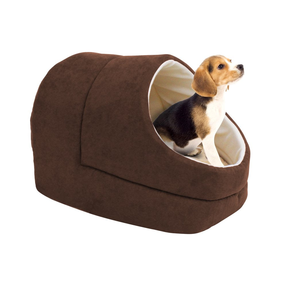 GOOPAWS Cat Cave for Cat and Warming Burrow Cat Bed, Pet Hideway Sleeping Cuddle Cave Animals & Pet Supplies > Pet Supplies > Cat Supplies > Cat Beds JESPET Brown  