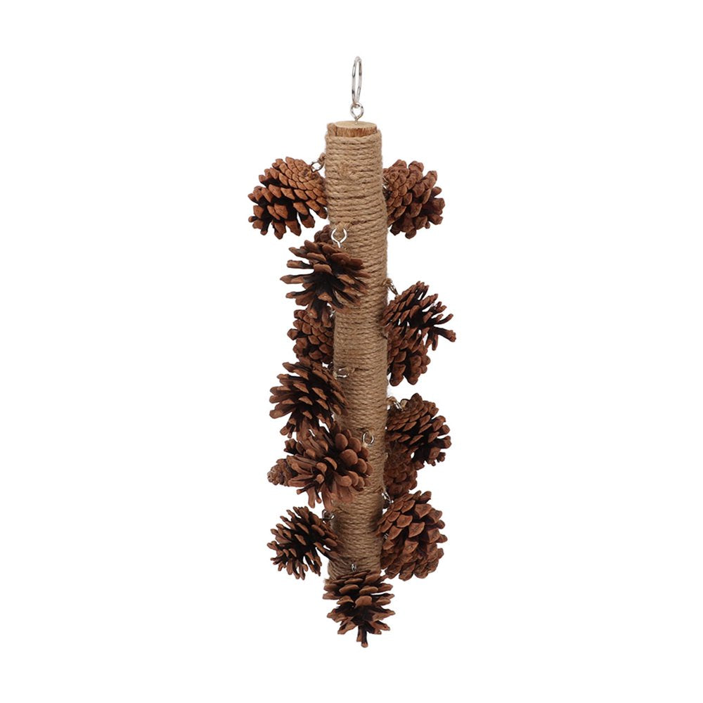 Parrots Beak Grinding Toy, Birds Chewing Toy Hand Made Standing Perch Hanging with Metal Hook for Parakeets for Cage 40Cm Animals & Pet Supplies > Pet Supplies > Bird Supplies > Bird Toys Senjay L for 4000 5000 6000  