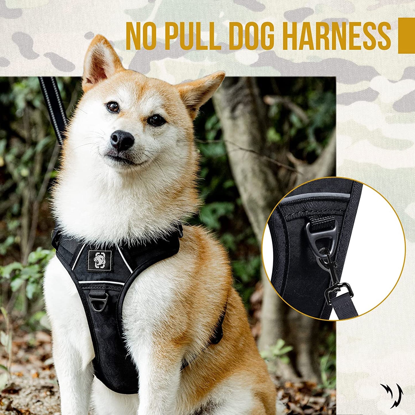 Onetigris Dog Vest Harness No Pull Dog Harness,Dog Reflective Harness, Adjustable Soft Padded Pet Vest with Easy Control D-Ring for Small to Large Dogs Animals & Pet Supplies > Pet Supplies > Dog Supplies > Dog Apparel OneTigris   