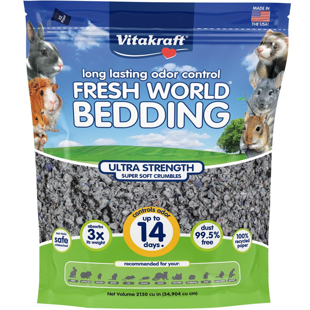 Vitakraft Fresh World® Bedding for Small Animals, Ultra Strength, 2130 Cu. In. Animals & Pet Supplies > Pet Supplies > Small Animal Supplies > Small Animal Bedding Vitakraft Sun Seed   