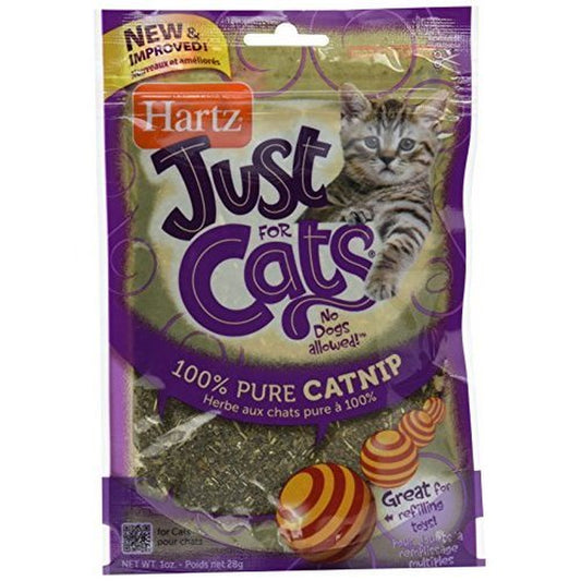Hartz Just for Cats 100% Pure Catnip Cat Treats, 1.0 Oz.