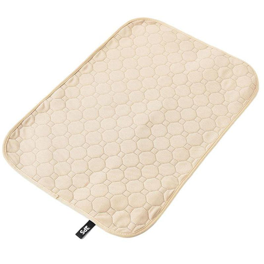 Cooling Cat Litter Mat Breathable Four-Layer Kitty Mats Non-Slip for Litter Boxes - Beige, L Animals & Pet Supplies > Pet Supplies > Cat Supplies > Cat Litter Box Mats Magideal Beige M  