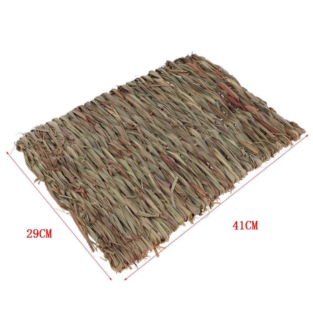 Natural Woven Bed Mat for Small Animal Bunny Bedding Nest Chew Toy Bed