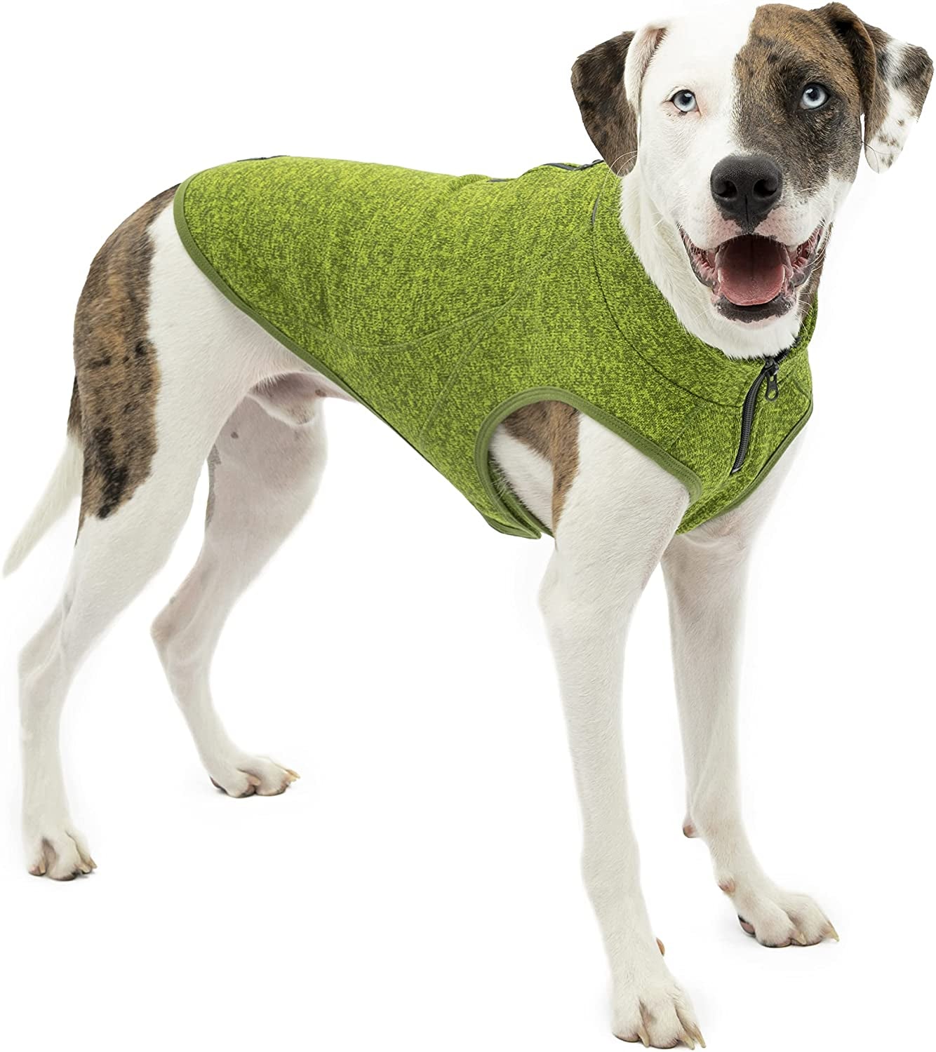 Kurgo K9 Core Dog Sweater | Year-Round Sweater for Dogs | Dog Fleece Vest | Knit Fleece Pet Jacket | Fleece Lining | Lightweight | Zipper Opening for Harness | Adjustable Neck | Black | Medium Animals & Pet Supplies > Pet Supplies > Dog Supplies > Dog Apparel Radio Systems Corporation Heather Green Medium 