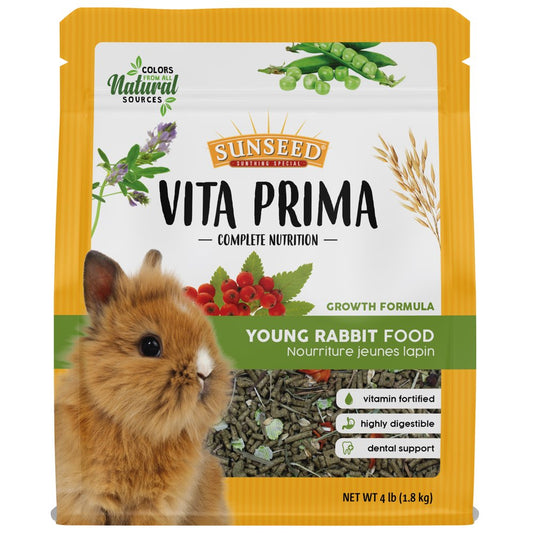 Sunseed Vita Prima Young Rabbit Food - Complete Nutrition - Premium Fortified Blend with Timothy Hay Animals & Pet Supplies > Pet Supplies > Small Animal Supplies > Small Animal Food Vitakraft Sunseed   