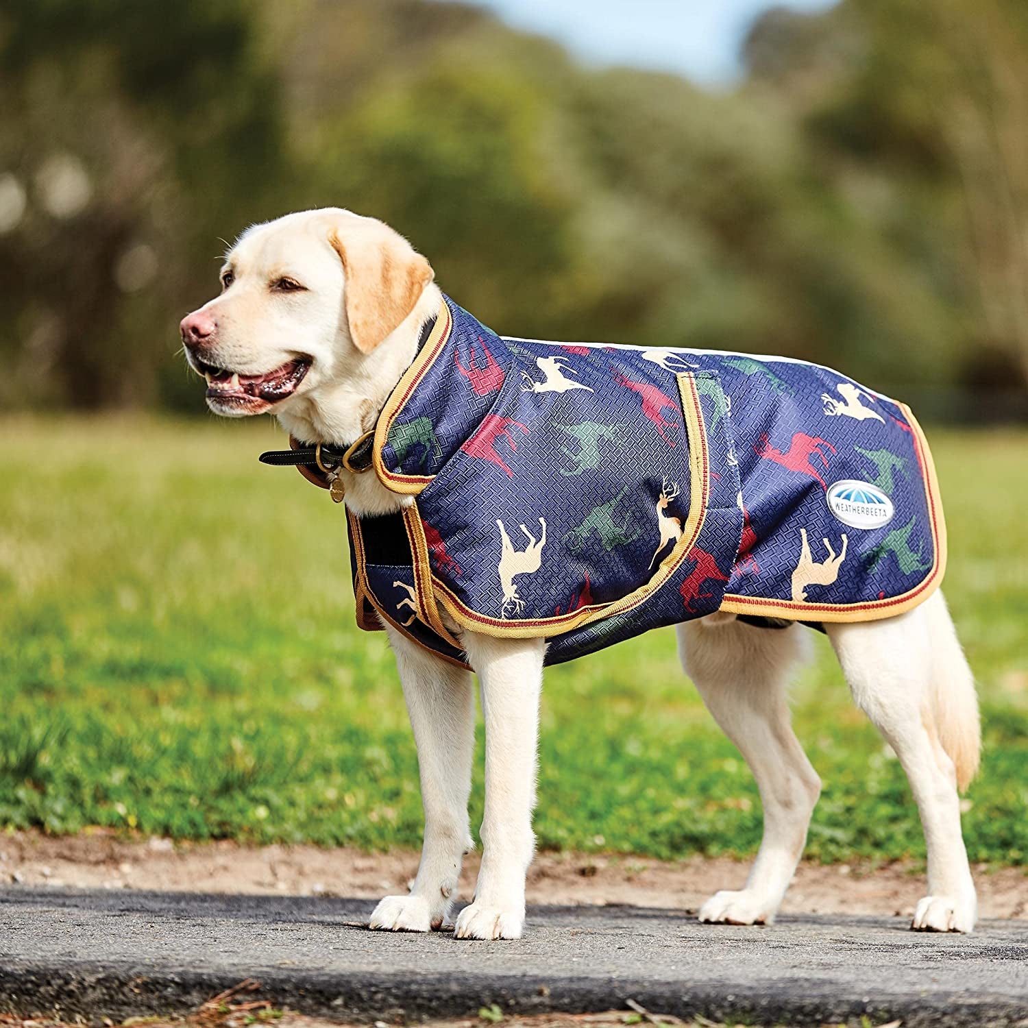 Weatherbeeta Comfitec Parka 1200D Deluxe Dog Coat - Navy/Grey/White - 12" Animals & Pet Supplies > Pet Supplies > Dog Supplies > Dog Apparel Weatherbeeta USA Inc. Navy/Grey/White 30" 