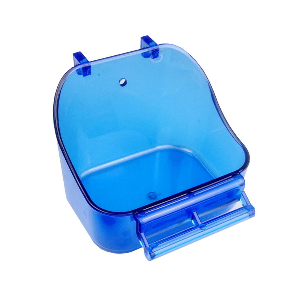 Hanging Bathing Box for Small Birds Parrot Food Tray Cage Shower Accessories Animals & Pet Supplies > Pet Supplies > Bird Supplies > Bird Cage Accessories CHANCELAND Blue  