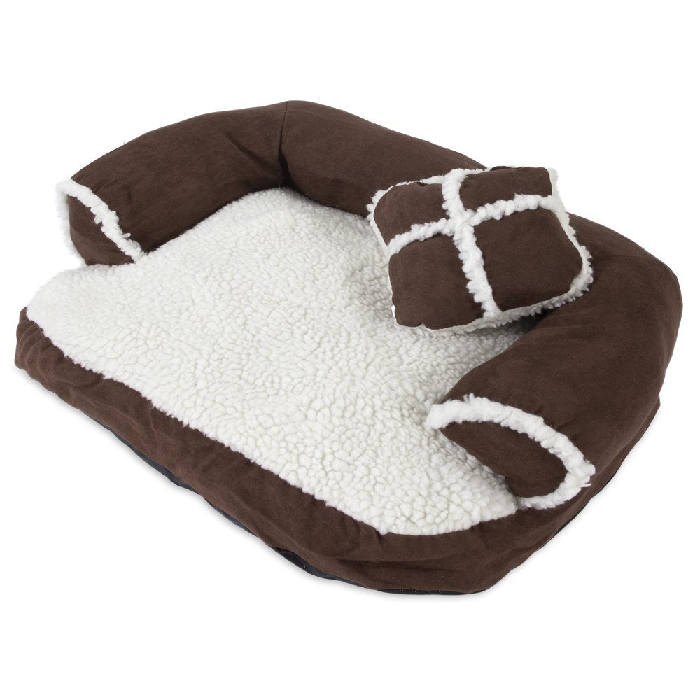 Aspen Pet Sofa with Pillow Dog Bed, Medium, Assorted Color Animals & Pet Supplies > Pet Supplies > Cat Supplies > Cat Beds Doskocil Manufacturing Co Inc   
