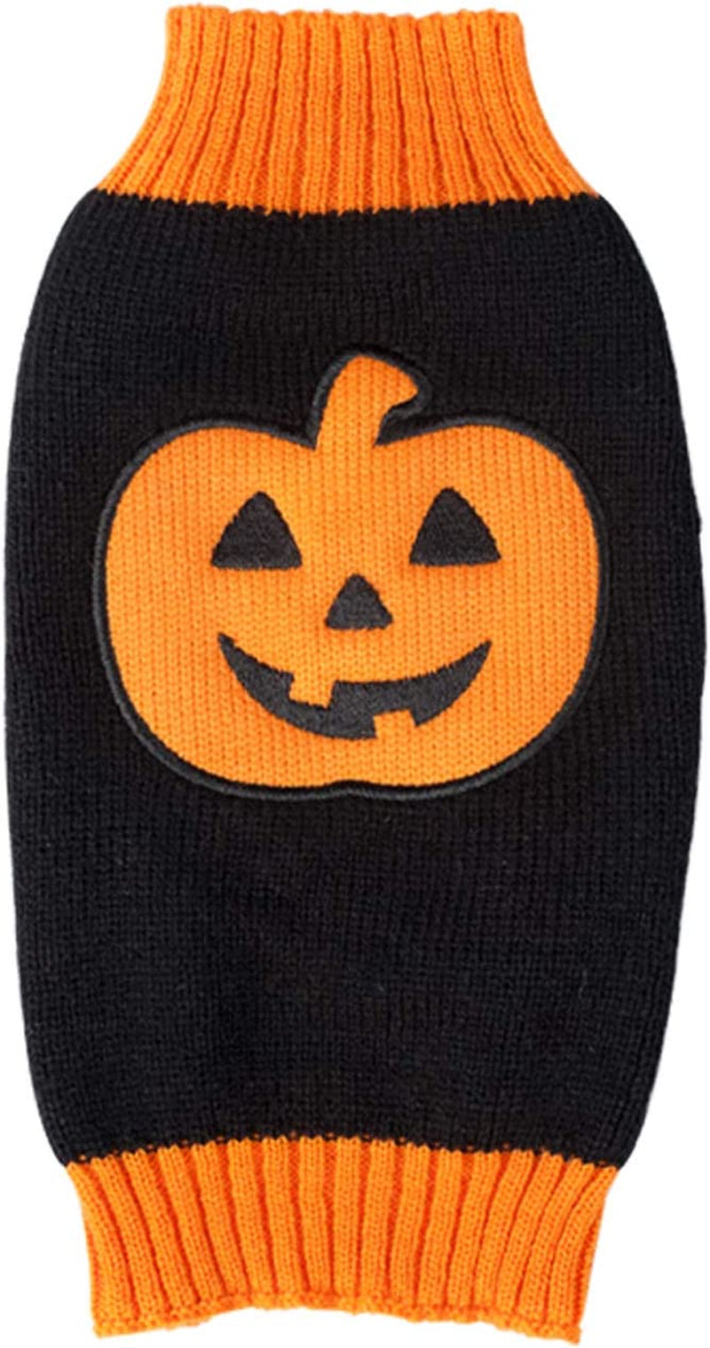 BOBIBI Pet Clothes the Halloween Pumpkin Cat Dog Sweater, Dog Knitwear, Dog Apparel, Pet Sweatshirt X-Large Animals & Pet Supplies > Pet Supplies > Dog Supplies > Dog Apparel BOBIBI Halloween Pumpkin X-Small(Pack of 1) 