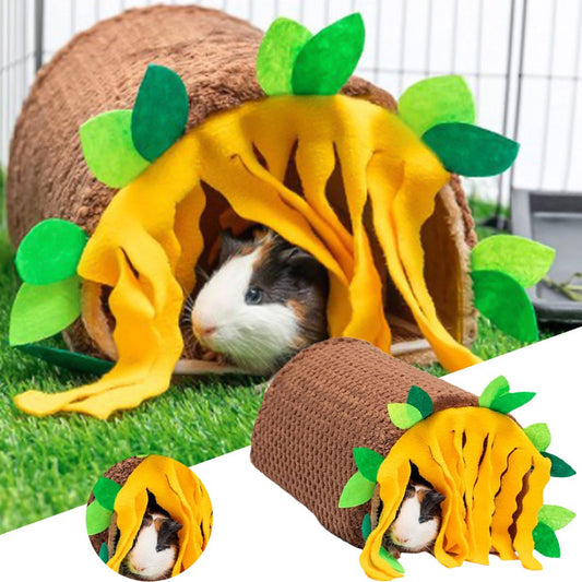 Pet Enjoy Tunnel Bed House-Hamster Hideout Tube Cage Small Animals Warm Plush Nest Habitats for Guinea-Pig Hamster Rat Mice Parrot Chinchilla Flying Squirrel Small Animal Playing Sleeping Resting