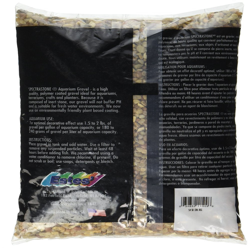 Spectrastone Shallow Creek Premium Fish Gravel for Freshwater Aquariums, 5-Pound Bag Animals & Pet Supplies > Pet Supplies > Fish Supplies > Aquarium Gravel & Substrates Estes Gravel Products   