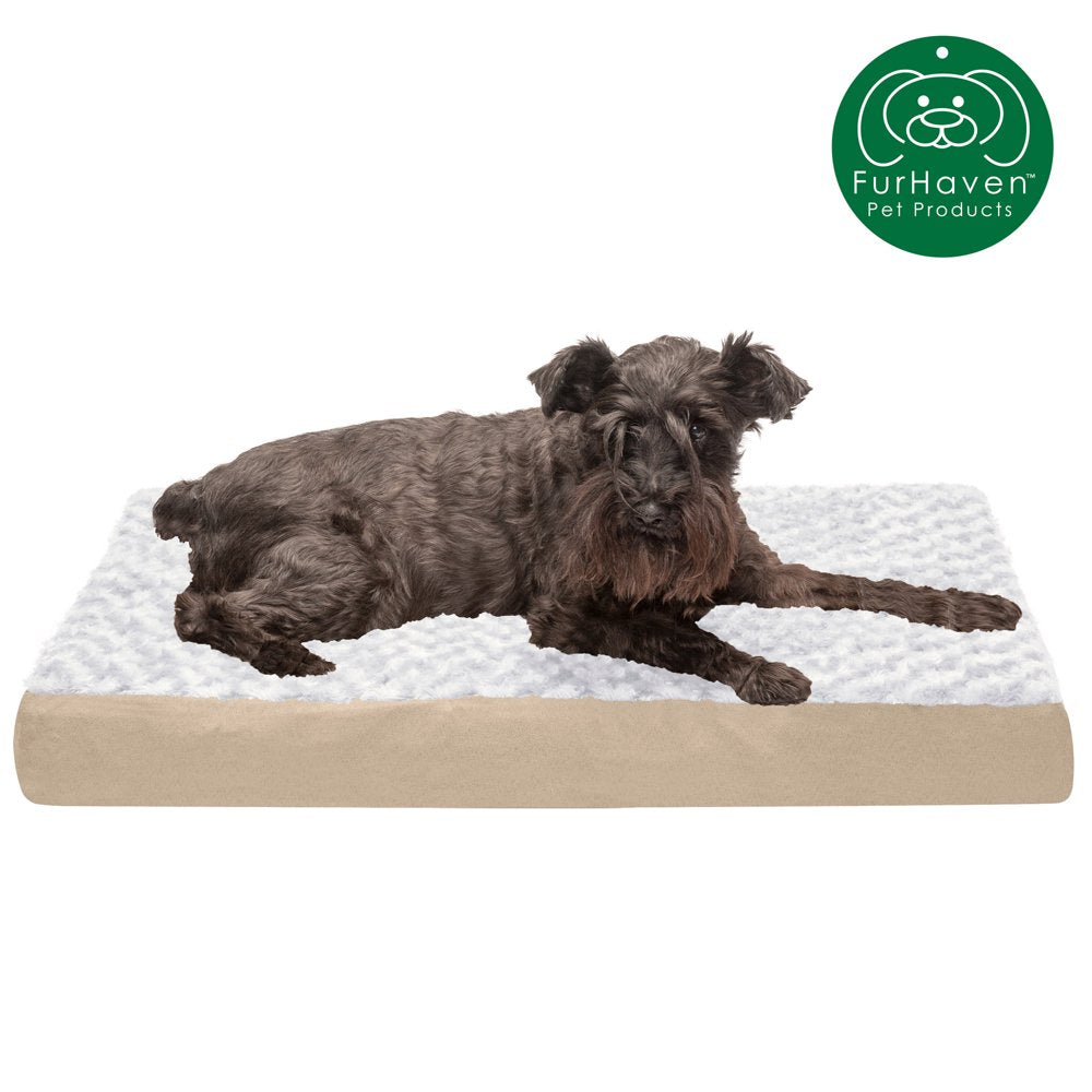 Furhaven Pet Products | Deluxe Memory Foam Ultra Plush Mattress Pet Bed for Dogs & Cats, Chocolate, Jumbo Animals & Pet Supplies > Pet Supplies > Cat Supplies > Cat Beds FurHaven Pet Memory Foam M Cream