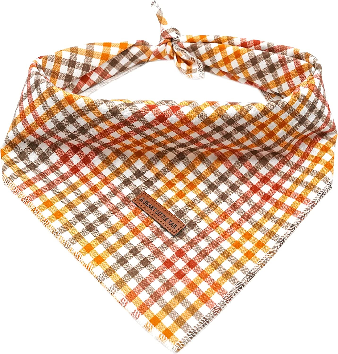 Elegant Little Tail Dog Bandana for Boy Girl Small Medium Large Dogs, Comfortable Dog Bibs Scarf, Adjustable Square Dog Kerchief Animals & Pet Supplies > Pet Supplies > Dog Supplies > Dog Apparel Elegant little tail Autumn Large (Pack of 1) 