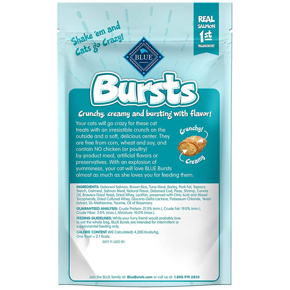 Blue Buffalo Bursts Feline Seafood Flavour Cat Treats, 2 Oz. Animals & Pet Supplies > Pet Supplies > Cat Supplies > Cat Treats Blue Buffalo   