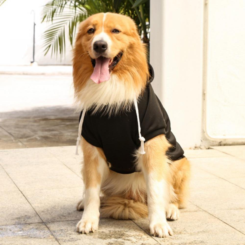 Pet Dog Hoodie Sweaters with Hat, Cold Weather Hoodies with Pocket Hooded Clothes Apparel Costume Puppy Cat Winter Jacket Warm Coat Sweater for Small Medium Large Dogs Cats Puppy Animals & Pet Supplies > Pet Supplies > Cat Supplies > Cat Apparel FYCONE   