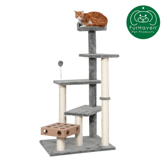 Furhaven Pet Cat Tree | Tiger Tough Cat Tree House Furniture for Cats & Kittens, Play Stairs, Gray Animals & Pet Supplies > Pet Supplies > Cat Supplies > Cat Furniture FurHaven Pet Gray  