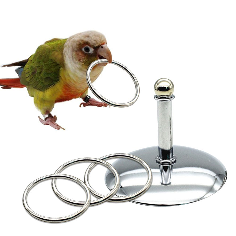 Bird Toys Bird Trick Tabletop Toys Training Basketball Stacking Ring Toys Sets Parrot Chew Ball Foraging Toys Play Gym Playground Activity Cage Foot Toys for Birds Parrots Conures Budgies Animals & Pet Supplies > Pet Supplies > Bird Supplies > Bird Gyms & Playstands pakewalm   