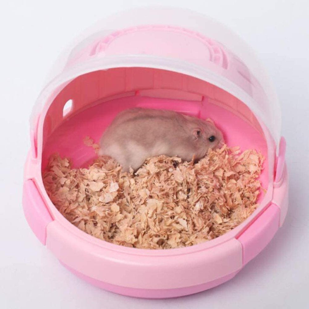 Portable Hamster Carry Cage Habitat, 7.6X6.5In Small Animal Cage, with Water Bottle Travel Handbags Animals & Pet Supplies > Pet Supplies > Small Animal Supplies > Small Animal Habitats & Cages Universal   