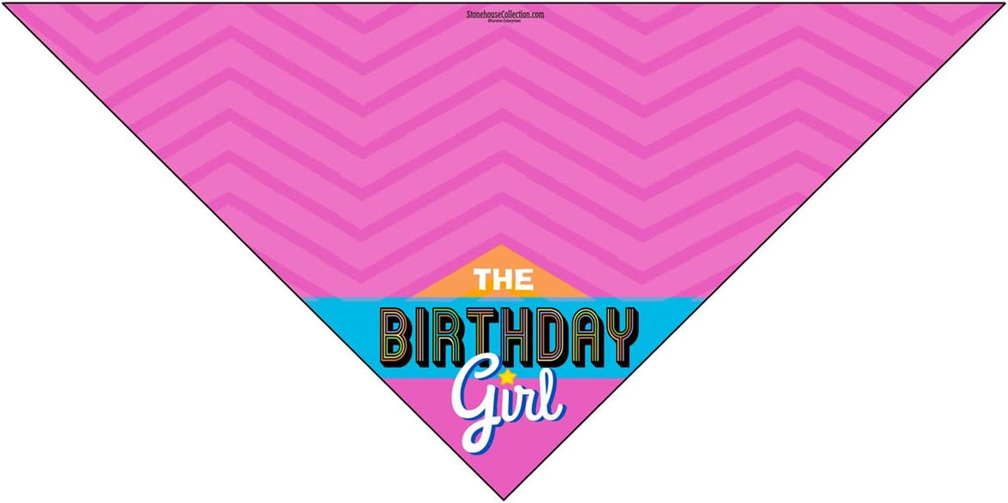 Stonehouse Collection Dog Birthday Girl - Happy Birthday Dog Bandana - Dog Birthday Scarf Accessory - Great Dog Gift Idea (Medium to Large) Animals & Pet Supplies > Pet Supplies > Dog Supplies > Dog Apparel Kersten Enterprises, LLC   