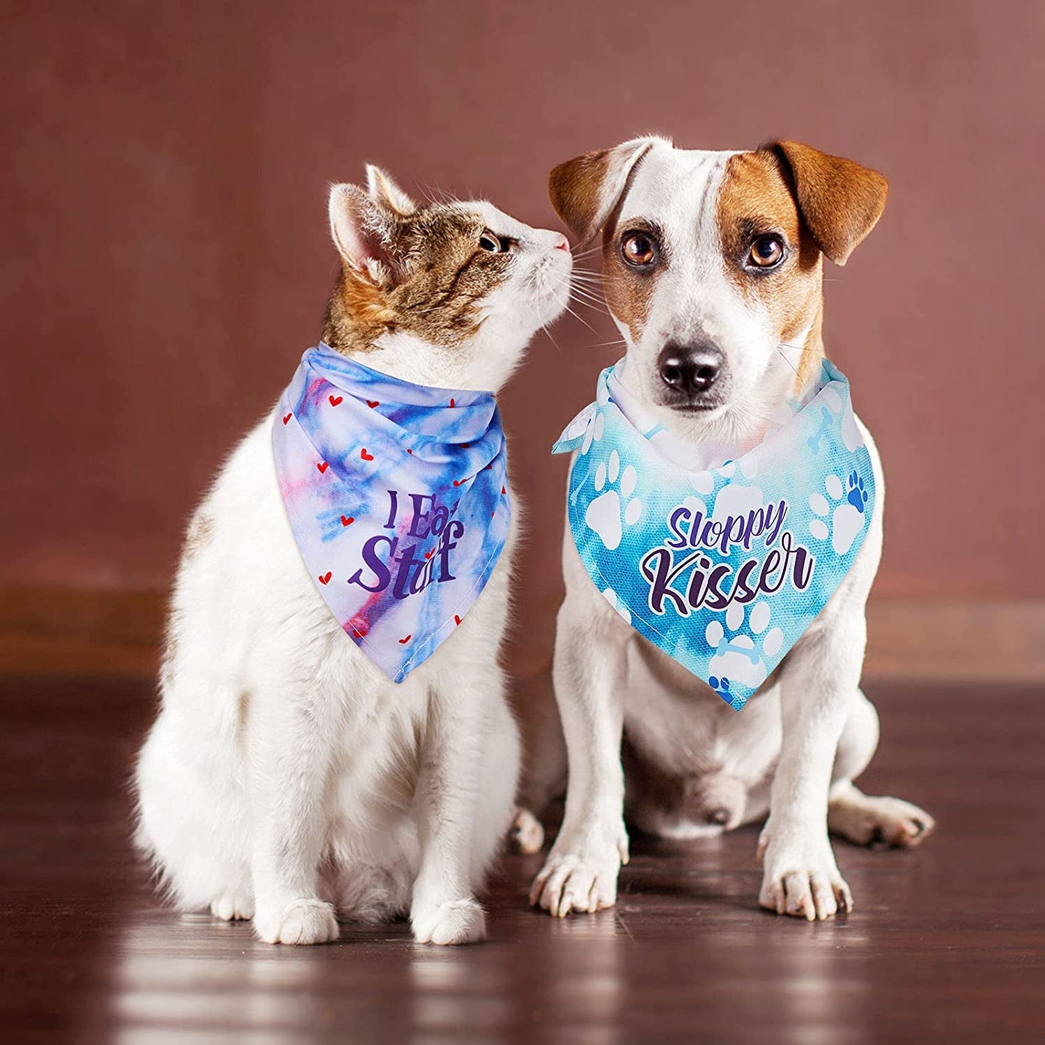 6 Pieces Tie Dye Dog Bandana Rainbow Pet Triangle Scarf Colorful Dog Costume Adjustable Reversible Pet Triangle Bibs Washable Dog Kerchief Puppy Neckerchief for Pet Dog Cat Daily Wear Birthday Party Animals & Pet Supplies > Pet Supplies > Dog Supplies > Dog Apparel Weewooday   