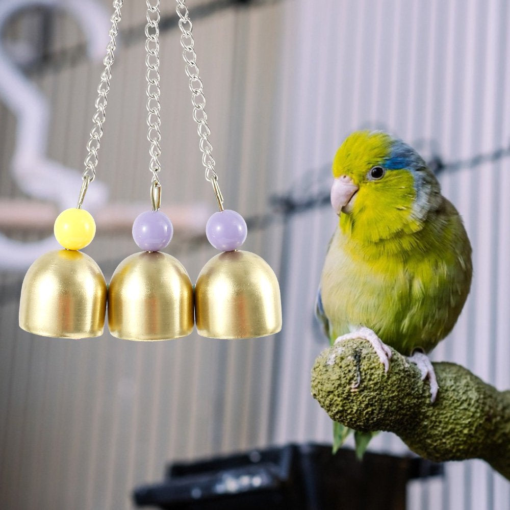 Fyeme Bird Parrot Swing Toys, Chewing Standing Hanging Perch Hammock Climbing Ladder Bird Cage Toys for Anchovies, Para