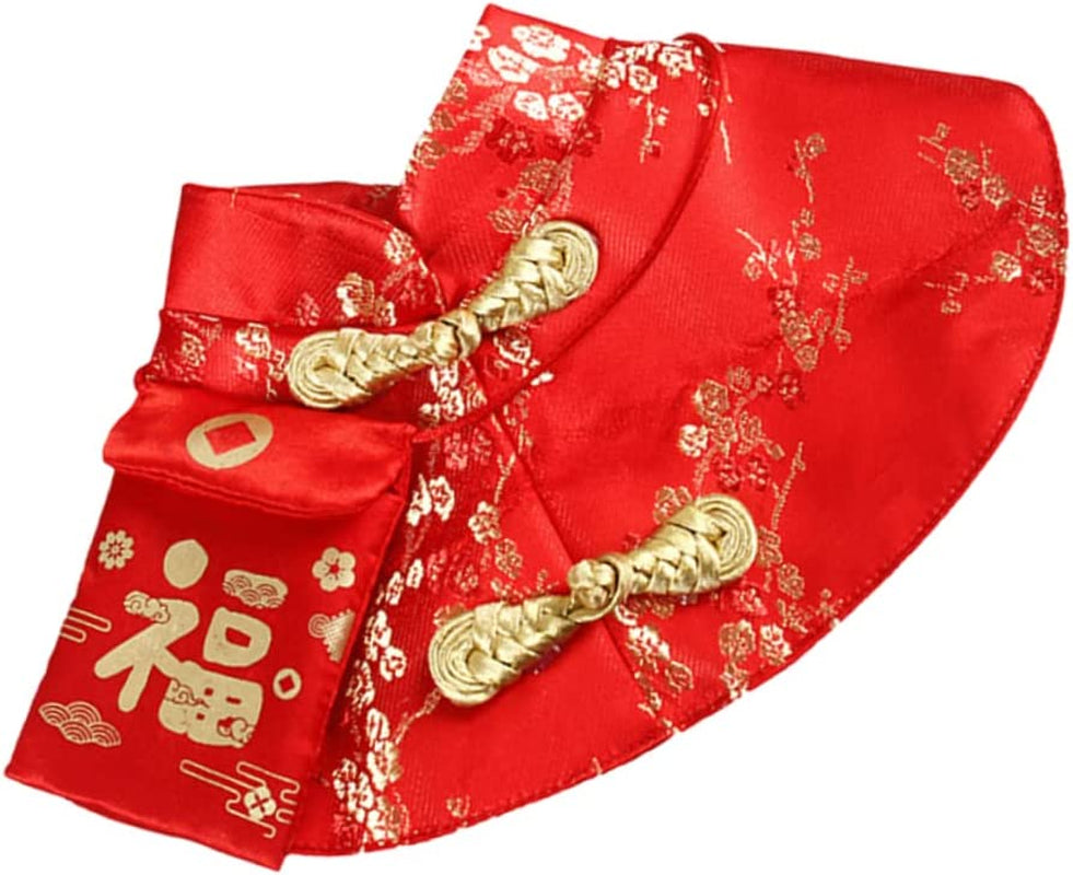 Balacoo 1Pc Joyous Year Clothes Dogs Envelope Coat L New Cosplay Dress Size Style Cloak Comfortable Costume Cape Decorative Pets Dynasty Chinese Small Delicate Red Pet up Cat Dog Animals & Pet Supplies > Pet Supplies > Dog Supplies > Dog Apparel Balacoo Red 28.5*19cm 